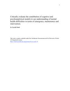 Critically evaluate the contribution of cognitive and psychoanalytical