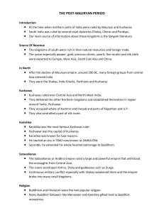 the post-mauryan period - Joy Senior Secondary School
