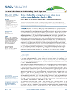 Journal of Advances in Modeling Earth Systems