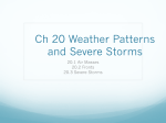 Ch 20 Weather Patterns and Severe Storms