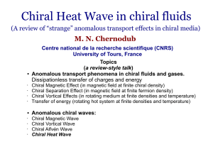 Chiral Heat Wave in chiral fluids
