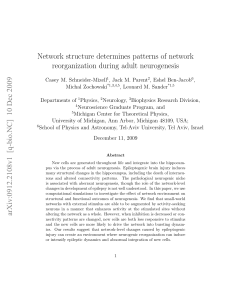 Network structure determines patterns of network