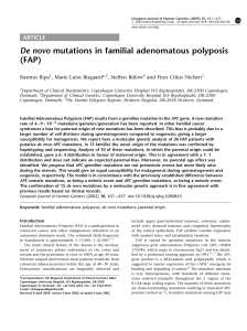 De novo mutations in familial adenomatous polyposis (FAP)