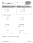 Estimate With Fractions