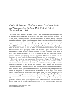 Charles M. Atkinson, The Critical Nexus: Tone