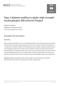 Type 1 diabetes mellitus in adults