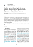 The Role of Ambidexterity in Marketing Strategy Implementation