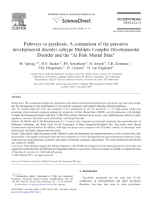Pathways to psychosis: A comparison of the