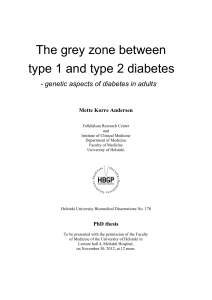 The grey zone between type 1 and type 2 diabetes : genetic