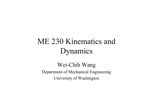 ME 230 Kinematics and Dynamics