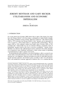 jeremy bentham and gary becker: utilitarianism and economic