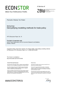 Demystifying modelling methods for trade policy