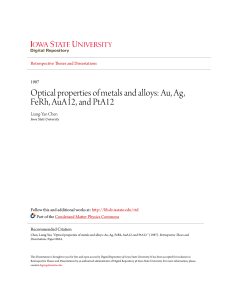 Optical properties of metals and alloys