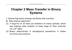 Chapter 2 Mass Transfer in Binary Systems