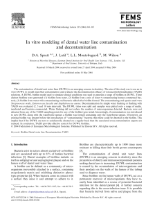 In vitro modeling of dental water line contamination and