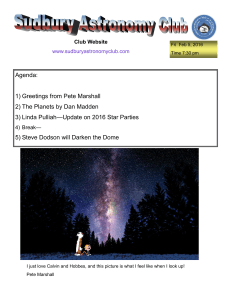 Feb 2016 - Sudbury Astronomy Club