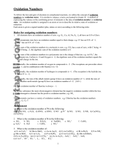 Oxidation Numbers - Savita Pall and Chemistry