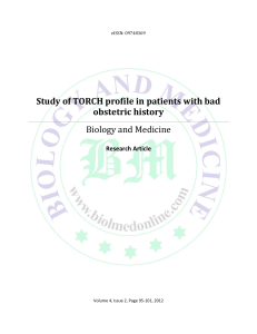 Study of TORCH profile in patients with bad obstetric history