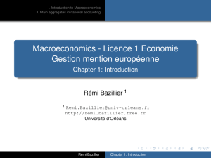 Macroeconomics - Licence 1 Economie Gestion mention