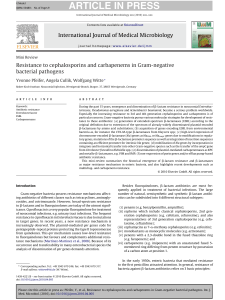 Resistance to cephalosporins and carbapenems in Gram