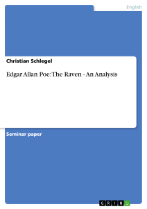 Edgar Allan Poe: The Raven - An Analysis, American Studies