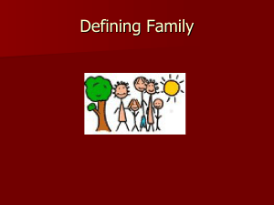 Family Definitions