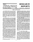 Research Reports - 1987, No. 21 - American Institute for Economic