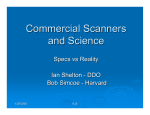 Robert J. Simcoe (2008), Commercial Scanners and Science