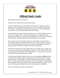 Social_Studies_files/National History Bee Study Guide