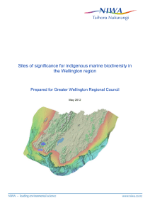 Sites of significance for indigenous marine biodiversity in the