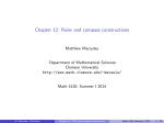 Chapter 12: Ruler and compass constructions