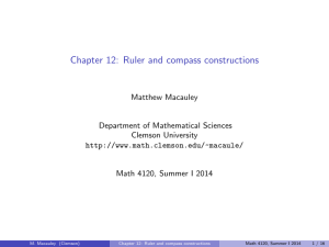 Chapter 12: Ruler and compass constructions