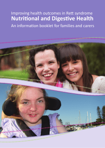 Growth and Nutrition Booklet - Rett Syndrome and Related Disorders