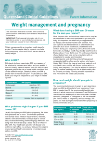 Parent Information: Weight management and