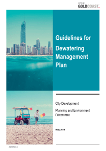 Guidelines for Dewatering Management Plan