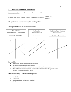 4.1: Systems of Linear Equations