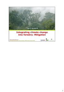 2.2. Integrating climate change into forestry: Mitigation