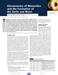 Chronometry of Meteorites and the Formation of the Earth and Moon