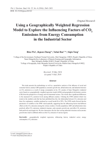 Using a Geographically Weighted Regression Model to Explore the
