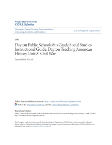 Dayton Public Schools 8th Grade Social Studies