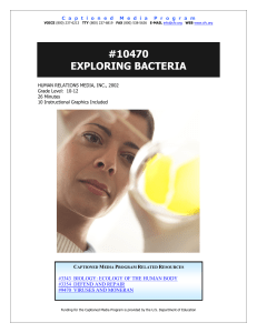10470 exploring bacteria - The Described and Captioned Media