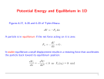 Potential Energy and Equilibrium in 1D - FSU
