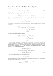 A few sections on Green`s functions in 1D