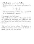 1. Finding the equation of a line. 1. Find two points (x1 ,y1 ), (x2 ,y2