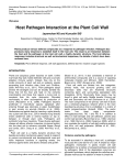 Host Pathogen Interaction at the Plant Cell Wall