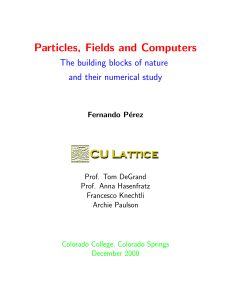 Particles, Fields and Computers