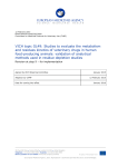 Studies to evaluate the metabolism and residues - EMA