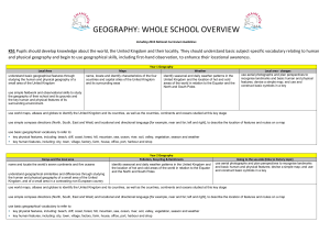 geography: whole school overview