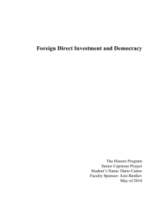 Foreign Direct Investment and Democracy