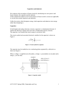 Capacitor and inductors